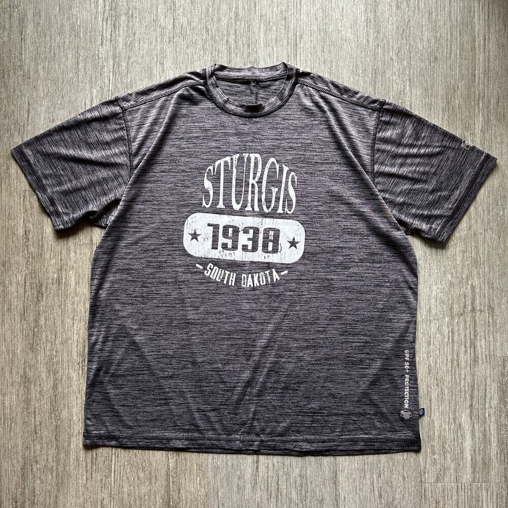 Banana Boat Gray Sturgis South Dakota UPF 50+ Crewneck Swimming T-Shirt Size XL